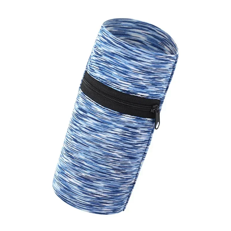 Mini Unisex Cotton Wrist Wallet Pouch with Zipper for Fitness Sports Running Gym Cycling - Secure Coin Purse Band