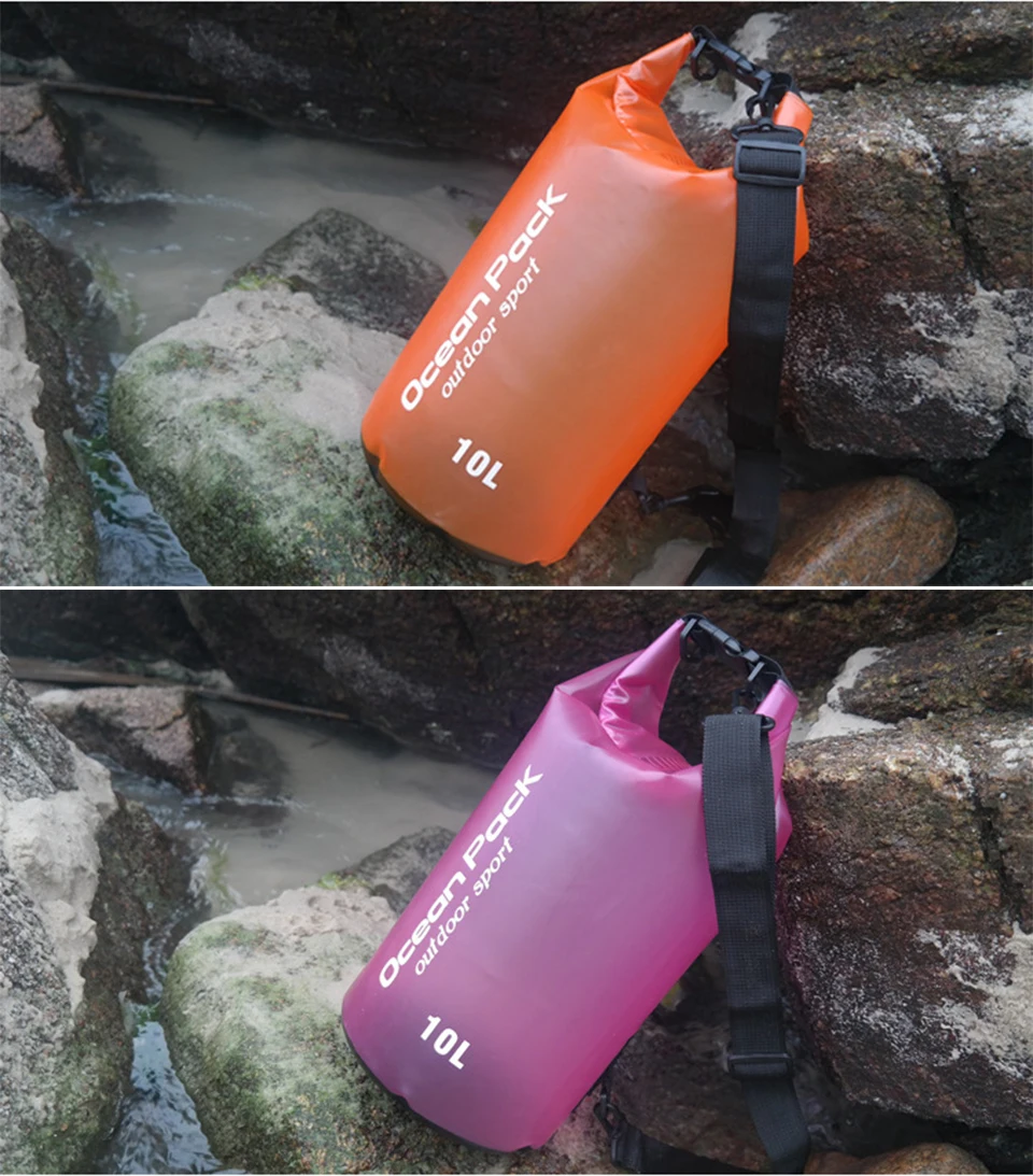 Waterproof Swimming Bag Dry Sack 5L/10L/15L/20L Waterproof Floating Dry Gear Bags For Boating Fishing Rafting Swimming