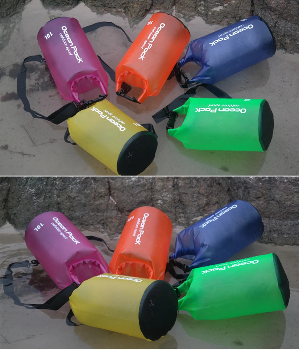 Waterproof Swimming Bag Dry Sack 5L/10L/15L/20L Waterproof Floating Dry Gear Bags For Boating Fishing Rafting Swimming