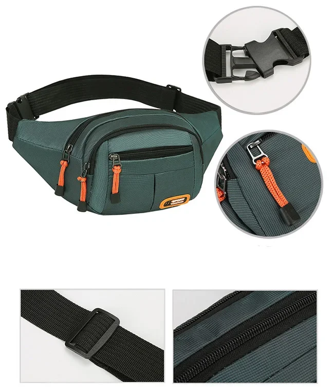 Oxford Waterproof Mobile Waist Bag for Men Women Multifunctional Large Capacity Fanny Pack Wear-resistant Riñoneras Para Hombre
