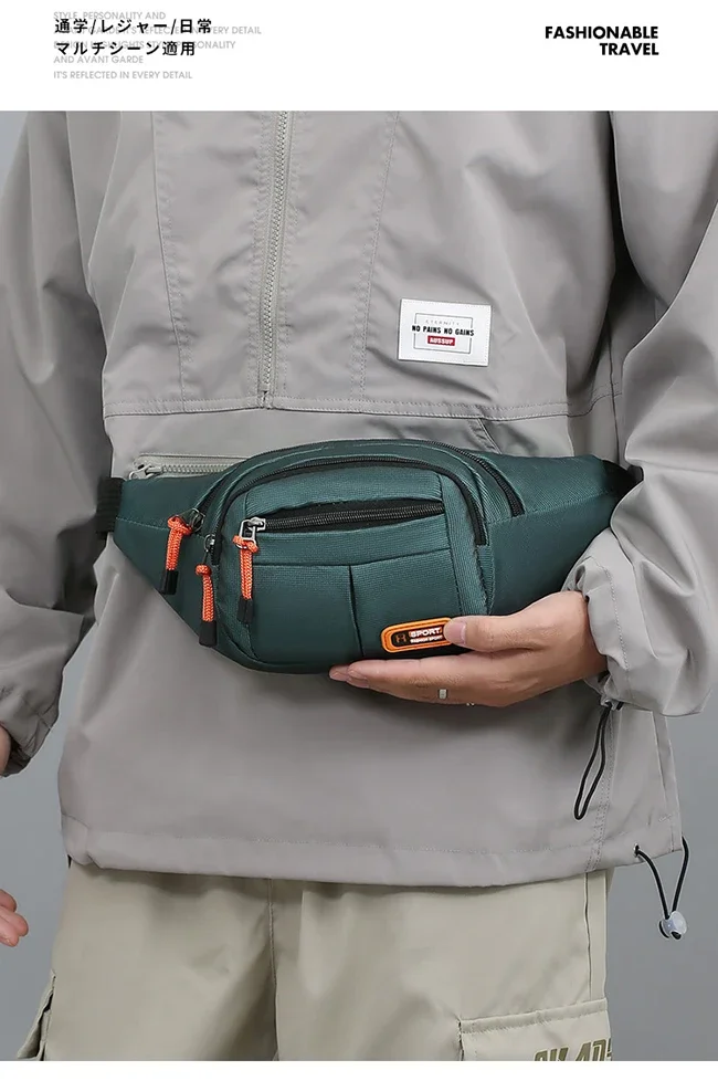 Oxford Waterproof Mobile Waist Bag for Men Women Multifunctional Large Capacity Fanny Pack Wear-resistant Riñoneras Para Hombre