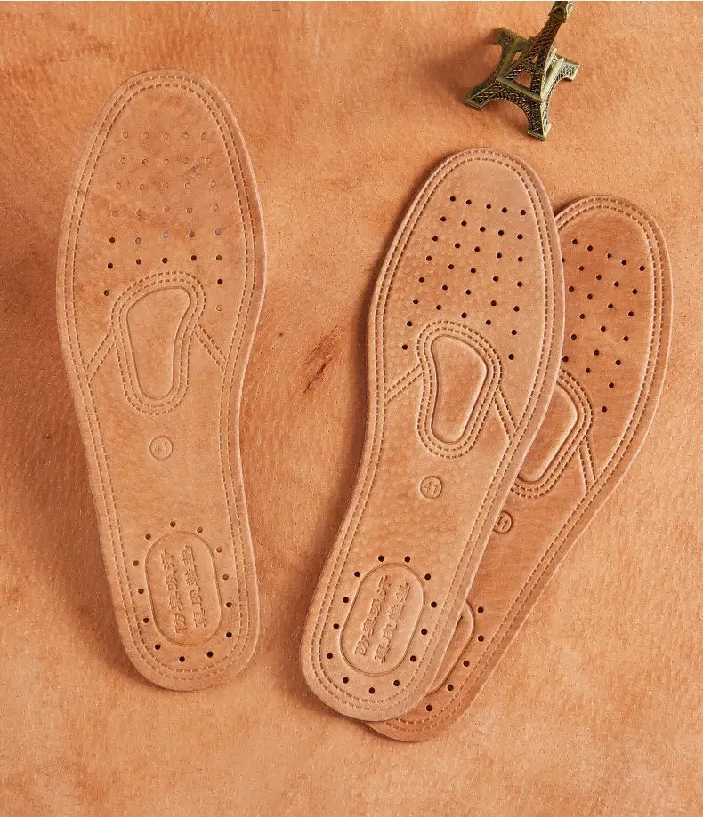 1 Pair Cowhide Insoles For Shoes Men Comfortable Deodorant Casual leather Insole Feet Quality Genuine Leather Flats Shoe Sole