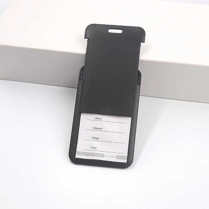 3 pieces/1 piece - High end retractable black work card holder, student meal card holder