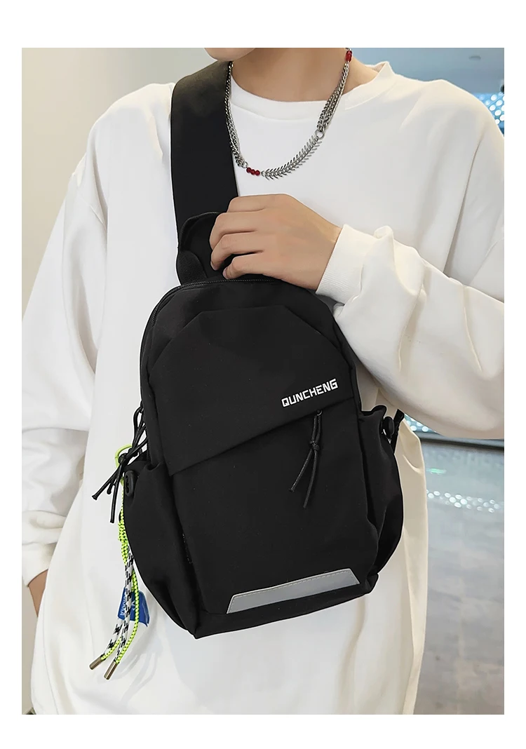 Crossbody Bag Men's Single Shoulder Small Backpack Chest Bag Women's Cycling Sports Mountain Climbing Boys Tablet Lightweight Mo