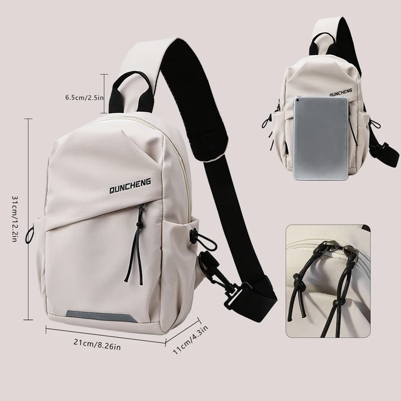 Crossbody Bag Men's Single Shoulder Small Backpack Chest Bag Women's Cycling Sports Mountain Climbing Boys Tablet Lightweight Mo