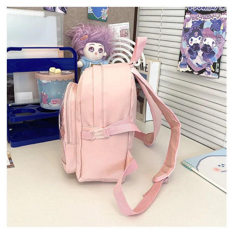 Y2K Cute Mini Backpack Women Kawaii Ita Bag Sweet Girl Transparent Rucksack DIY Personality Display Knapsack Lolita Shoulder Bag