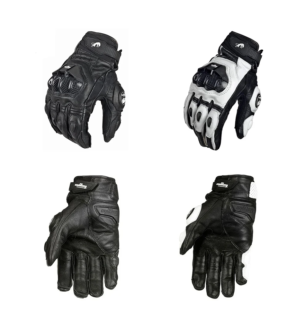 High Quality Genuine Leather Gloves Men's Luva Riding Moto Motorcycle Glove Guantes Protection Racing MOTO Protective Equipment