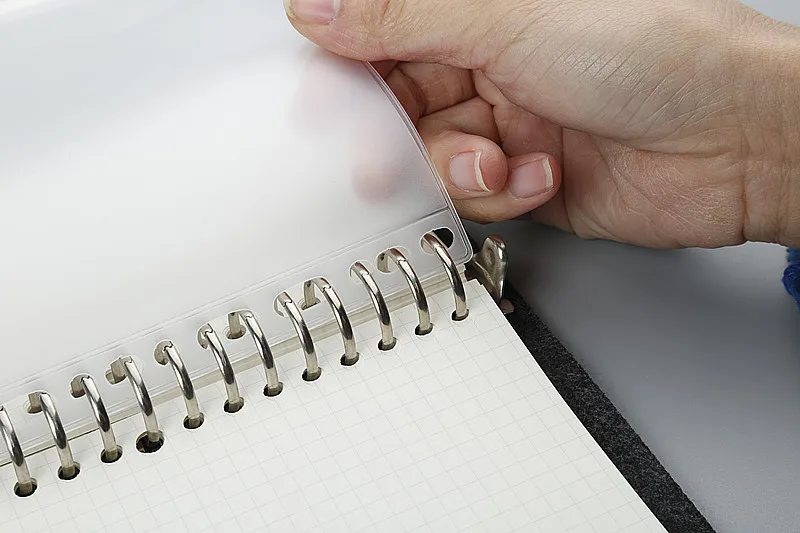 A 5A6 A7 B5 A4 Binder Zipper Folders For 6-Ring Notebook Binder Transparent Loose Leaf Document Filing Bags