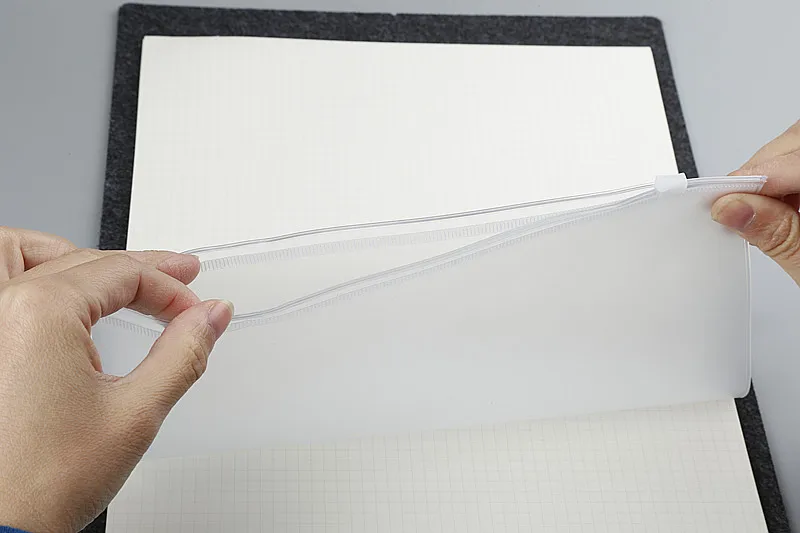 A 5A6 A7 B5 A4 Binder Zipper Folders For 6-Ring Notebook Binder Transparent Loose Leaf Document Filing Bags