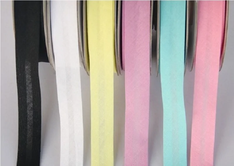 100% Cotton Bias tape, 20mm width 3/4" Ironed Single Fold Binding Bias Tape For Garment Craft DIY Handmaking 5m/lot