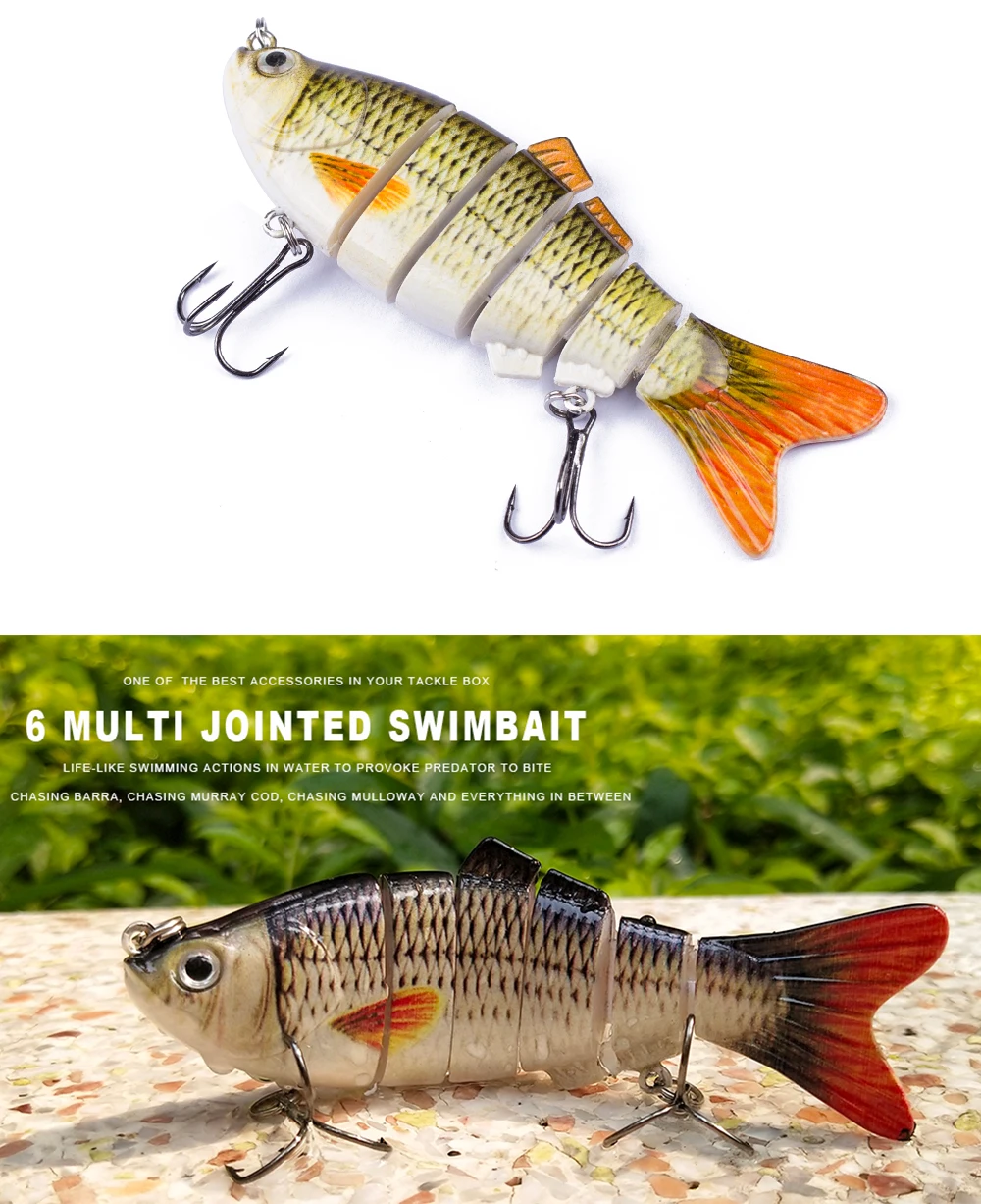 Hanlin 5/6/7/8/10cm Mini Multi Jointed Swimbait Fishing Lure Flexible Fish Bait Bionic Crankbait Sinking Pesca Pike Bass Tackle