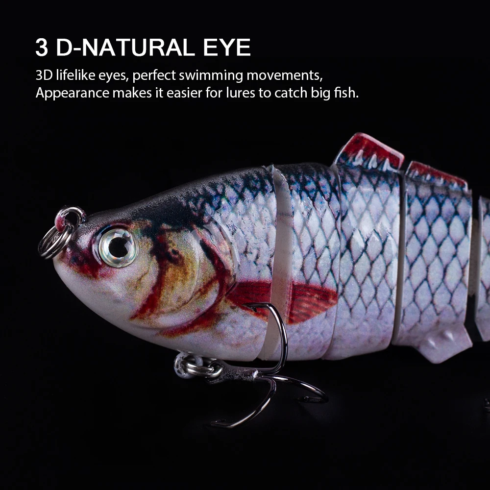 Hanlin 5/6/7/8/10cm Mini Multi Jointed Swimbait Fishing Lure Flexible Fish Bait Bionic Crankbait Sinking Pesca Pike Bass Tackle