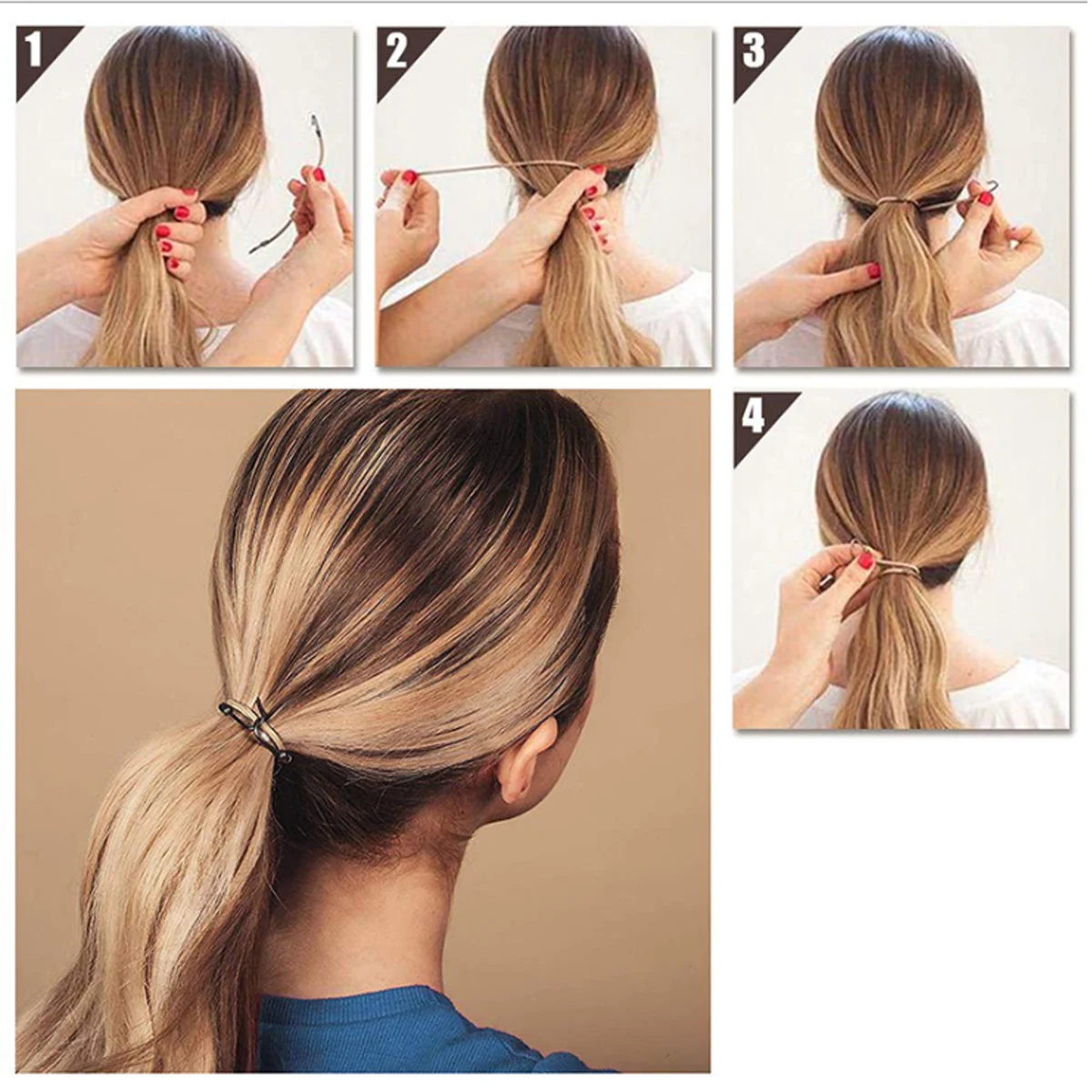 18/24/30PCS Women's Elastic Hair Bands Gum Hooks Hair Accessories Hair Ties Styling Tools Holder Bungee Bands