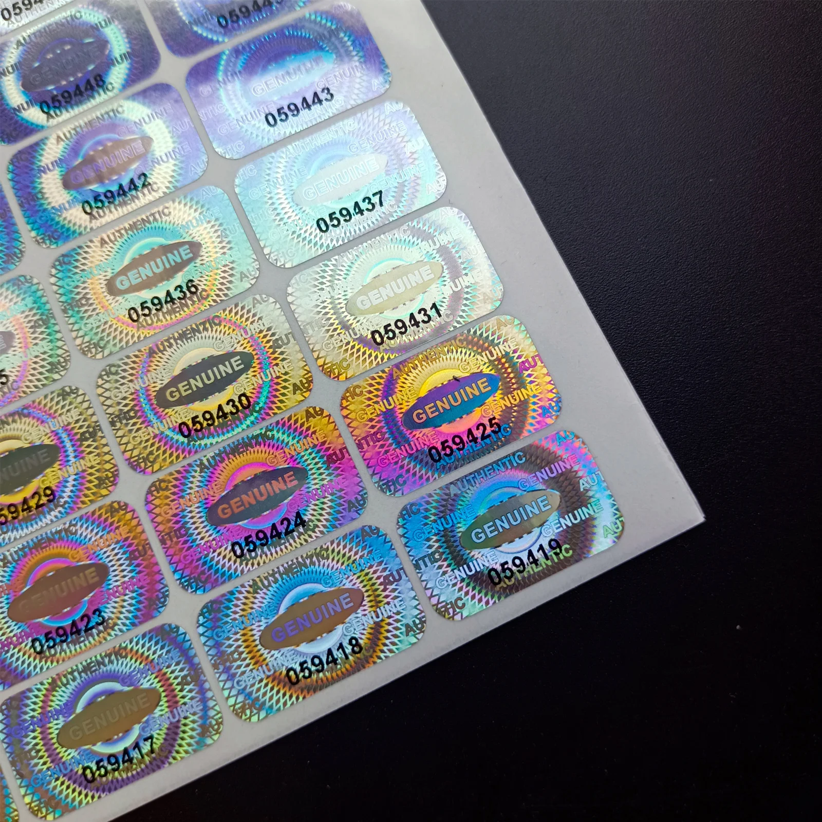 300/600pcs 2.5x1.5cm Security Seal Tamper Proof Stickers Holographic Warranty Void Laser Label with Serial Number Adhesive Label