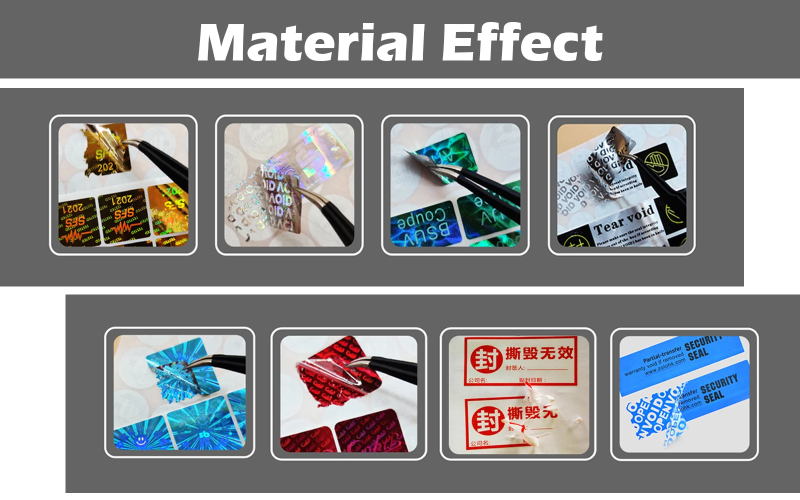300/600pcs 2.5x1.5cm Security Seal Tamper Proof Stickers Holographic Warranty Void Laser Label with Serial Number Adhesive Label