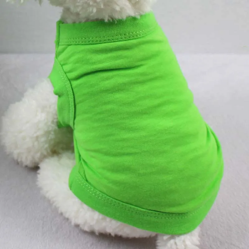 XS-3XL Blank Dog T Shirt Summer Cotton Dog Vest Shirt for Small Medium Large Dogs Yorkie Pitbull Clothes Pet Apparel