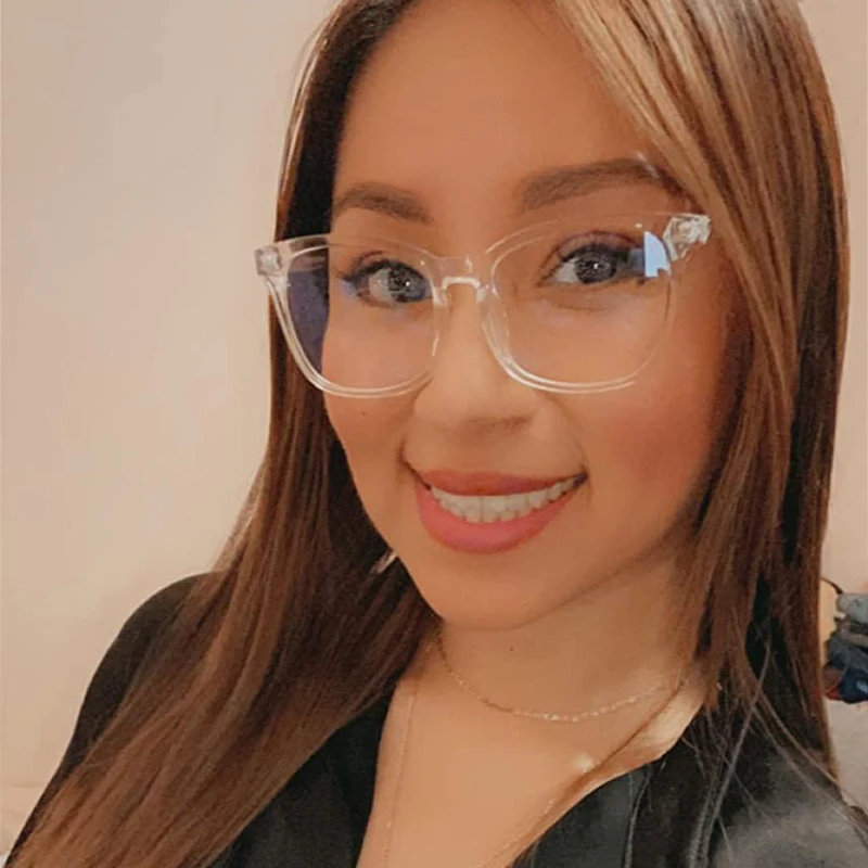 Transparent Computer Glasses Frame Women Men Anti Blue Light square Eyewear Blocking Glasses Optical Spectacle Eyeglass