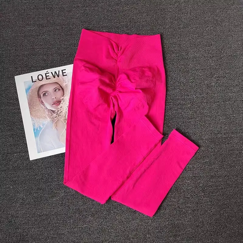 High-end Yoga Pants Women Fitness Leggings High Elastic Sports Pants Push UP Tights Running Leggings Breathable Gym Leggings
