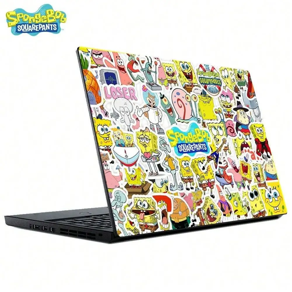 50pcs SpongeBob Officially Licensed Vinyl Stickers High Quality Tentacles Sticker for Water Bottle Waterproof DIY Decals