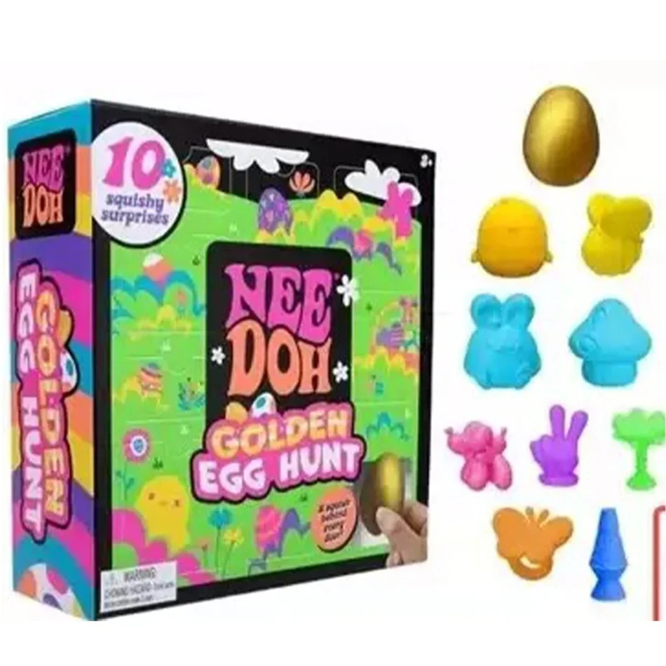 2026 New Golden Egg Treasure Hunt Blind Box Toy With Squishy Surprise Stress Relief Squeeze Kids' Easter Party Toy