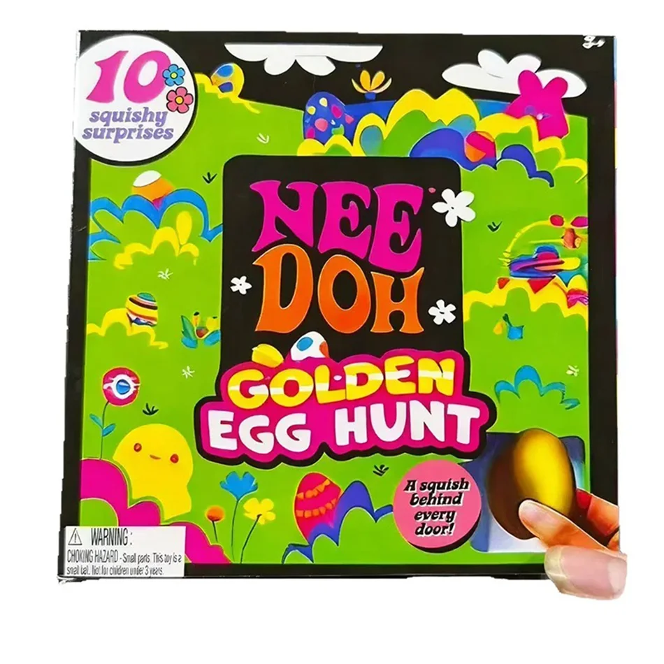 2026 New Golden Egg Treasure Hunt Blind Box Toy With Squishy Surprise Stress Relief Squeeze Kids' Easter Party Toy