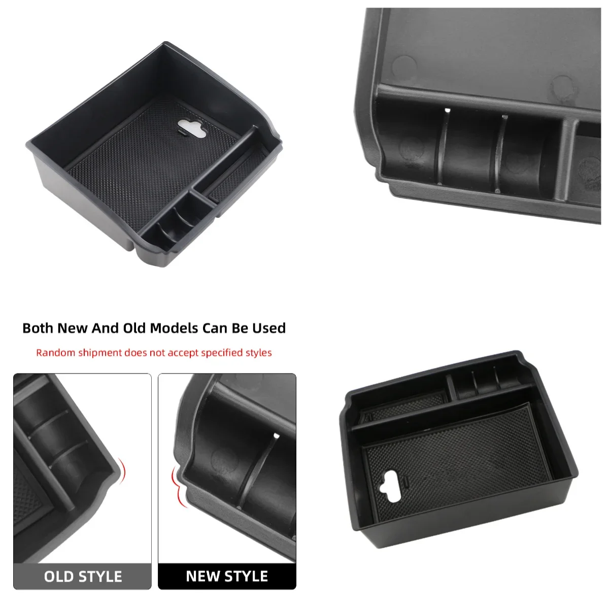Center Console Organizer For Toyota Hilux Fortuner 2016 - 2024 Car Armrest Storage Box Built-In Non-Slip Mats Tray Pallet Holder