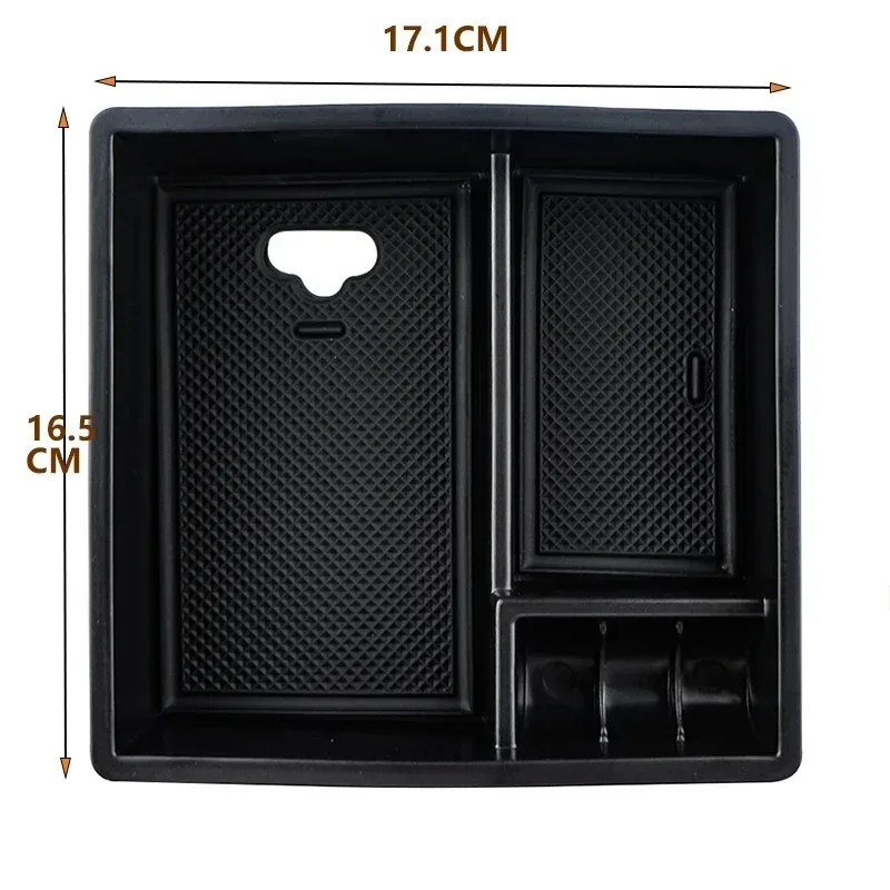 Center Console Organizer For Toyota Hilux Fortuner 2016 - 2024 Car Armrest Storage Box Built-In Non-Slip Mats Tray Pallet Holder