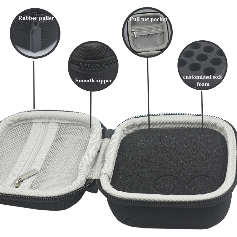 1pc Handheld Peptide Case Insulin Vial Holder 9 Slots for Standard 3/5/10ml Vial, Foam Protective, Sale Case Only