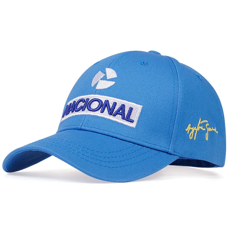 New Ayrton Senna Racer Fashion Letter Embroidery Cap Outdoor Sun Protection Casual Team Sport Baseball Cap Hip-hop Hats
