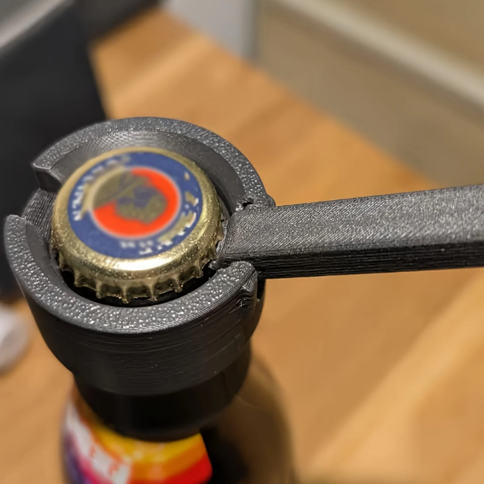 One Handed Push Down Bottle Opener Beer Cap Launcher Ergonomic Wall Mounted Lever Cool Bar Gadget Gift For Men Home Bar