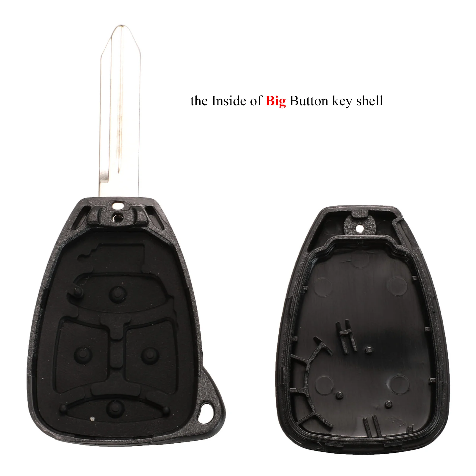 jingyuqin Car Key Shell Case 2/3/4/5/6 Buttons for Chrysler Pacifica Aspen 300 Dodge RAM Caravan Jeep Commander Grand Cherokee