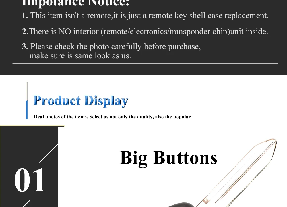 jingyuqin Car Key Shell Case 2/3/4/5/6 Buttons for Chrysler Pacifica Aspen 300 Dodge RAM Caravan Jeep Commander Grand Cherokee