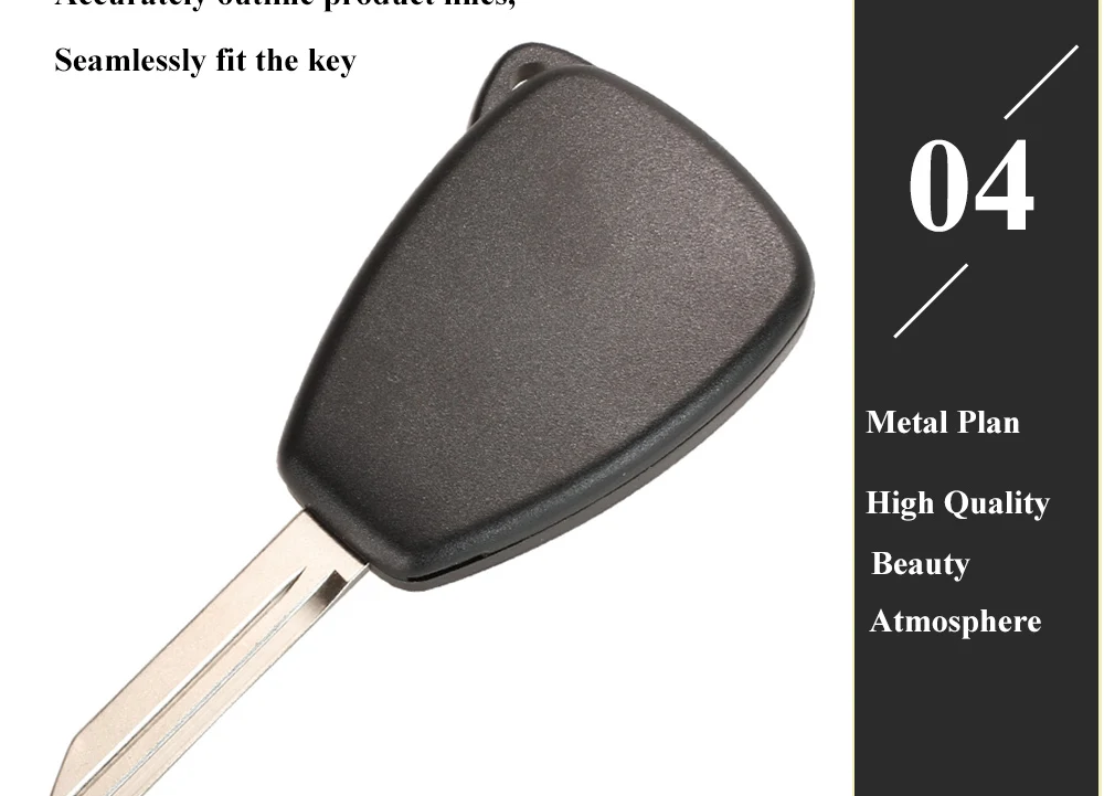 jingyuqin Car Key Shell Case 2/3/4/5/6 Buttons for Chrysler Pacifica Aspen 300 Dodge RAM Caravan Jeep Commander Grand Cherokee