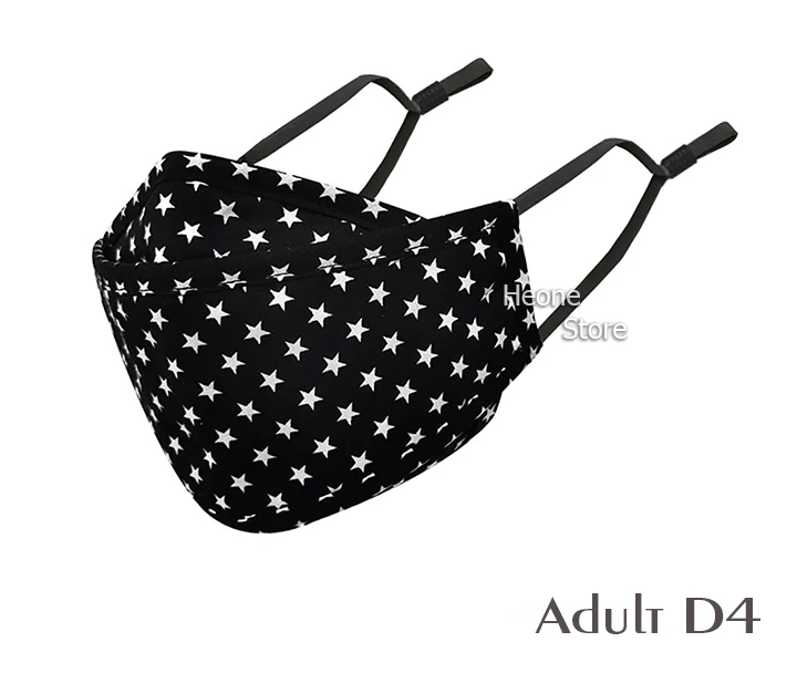 4 Styles New Upgrade Cotton Face Mask Covering Reusable Washable Solid Color Floral Printed Unisex Earloop Mask For Adult