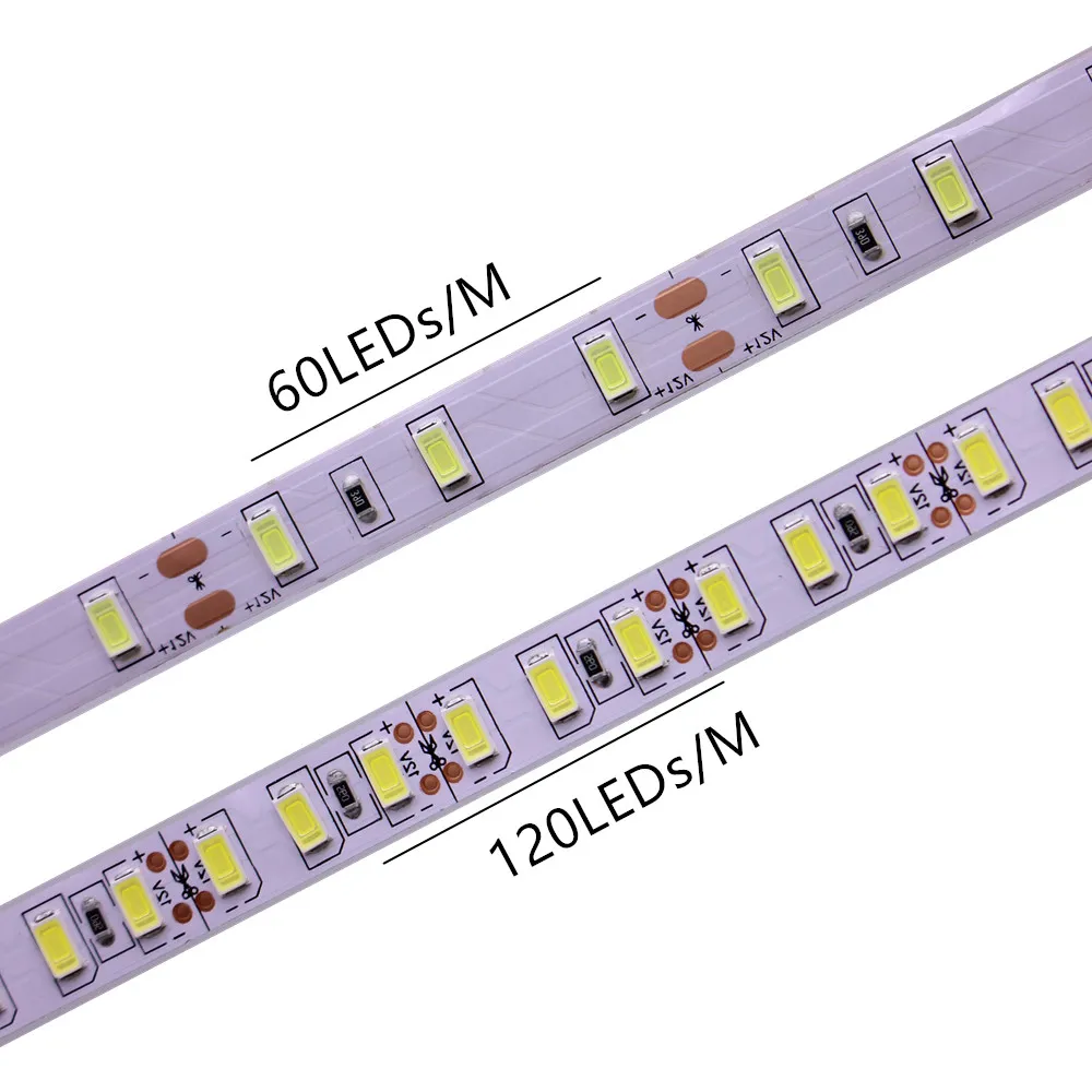 DC 5V 12V 24V Led Strip Light Diode Tape PC TV SMD 2835 1M - 5M 60/120/240 Leds/m 5 12 24 V LED Strip Decoration Light For Rooms