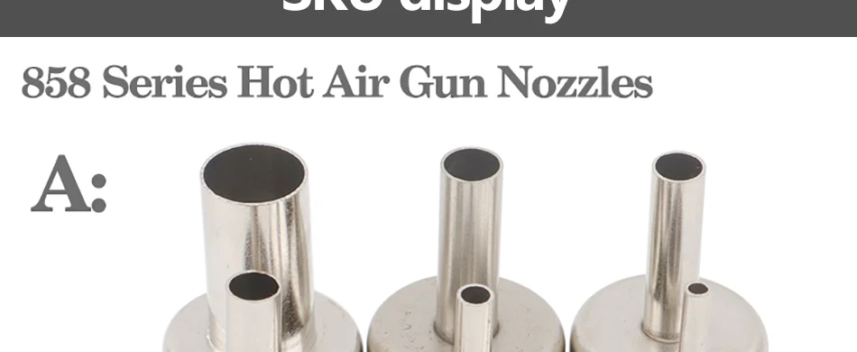 9pcs/lot 22mm Universal Nozzle Soldering station Hot Air Stations Gun Nozzles for 858D/858D+/8586/8858 Welding Nozzles