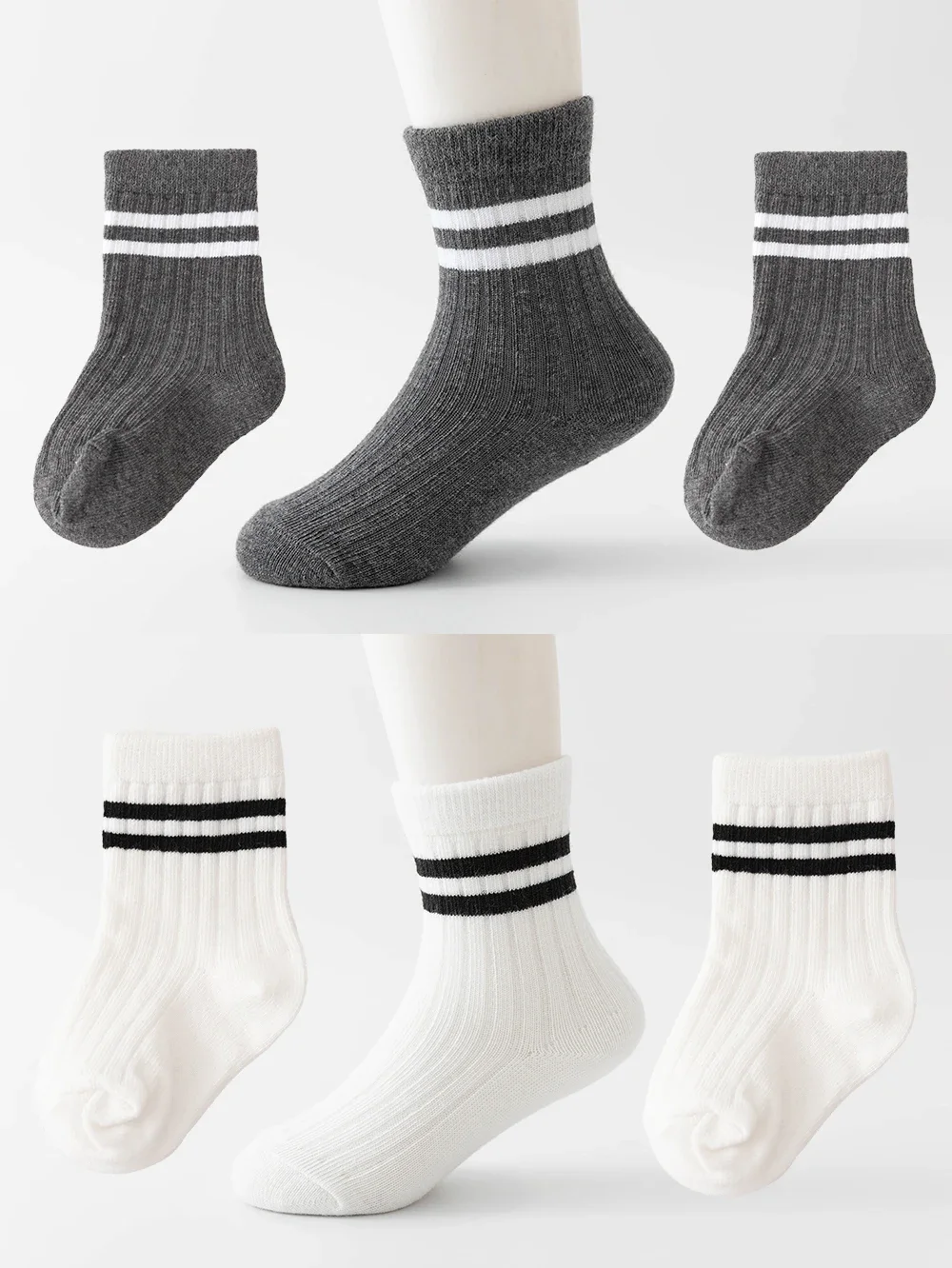 3pairs/lot Infant Boys Striped Socks Cotton Ribbed Stretch Mouthed Babies Boys Short Socks Newborn Toddler Boys Sporty Sock Pack