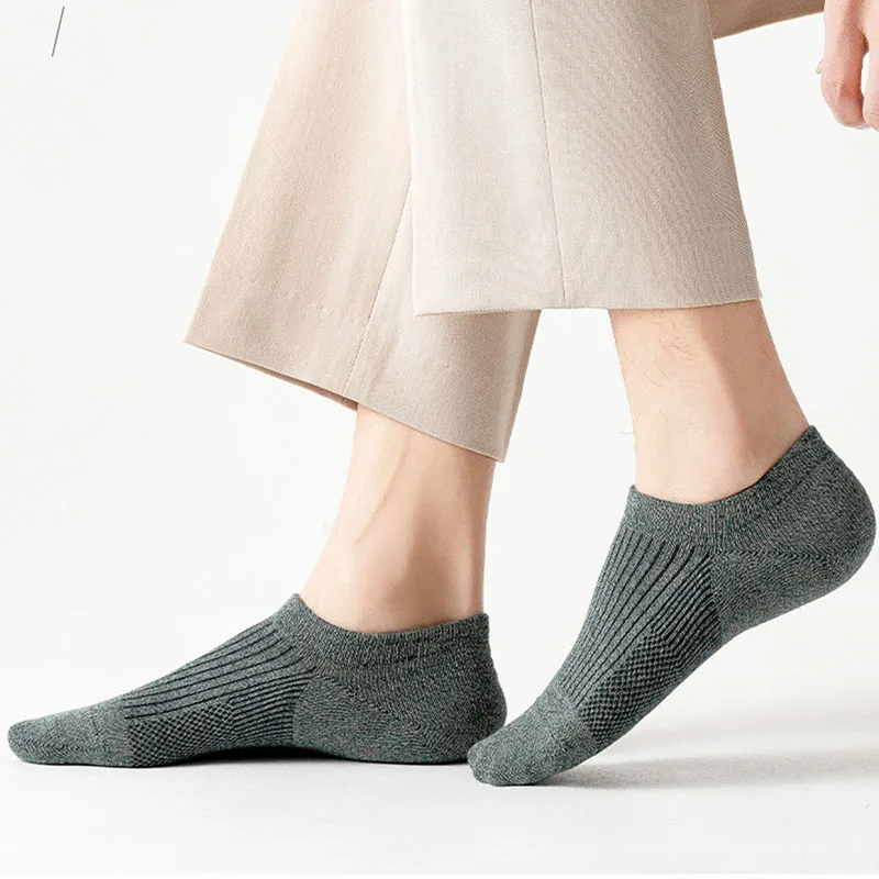 5Pair / Lot Men's Socks Invisible Cotton Sock Breathable Mesh Comfortable Summer Thin Sports Men Sock Casual Fashion Soft Sox