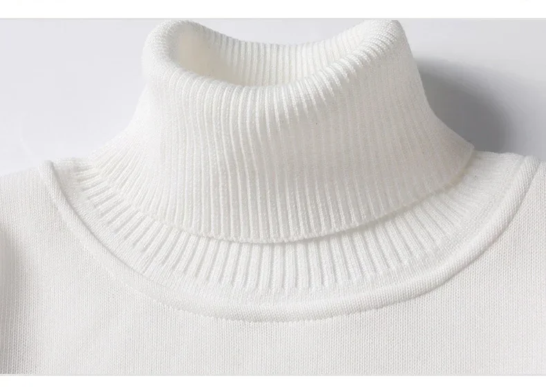 Autumn Winter Casual Fleece Thickened Warm Sweater Women's Turtleneck Solid Sweater Knitting Pullovers Rollneck Slim Fit Top