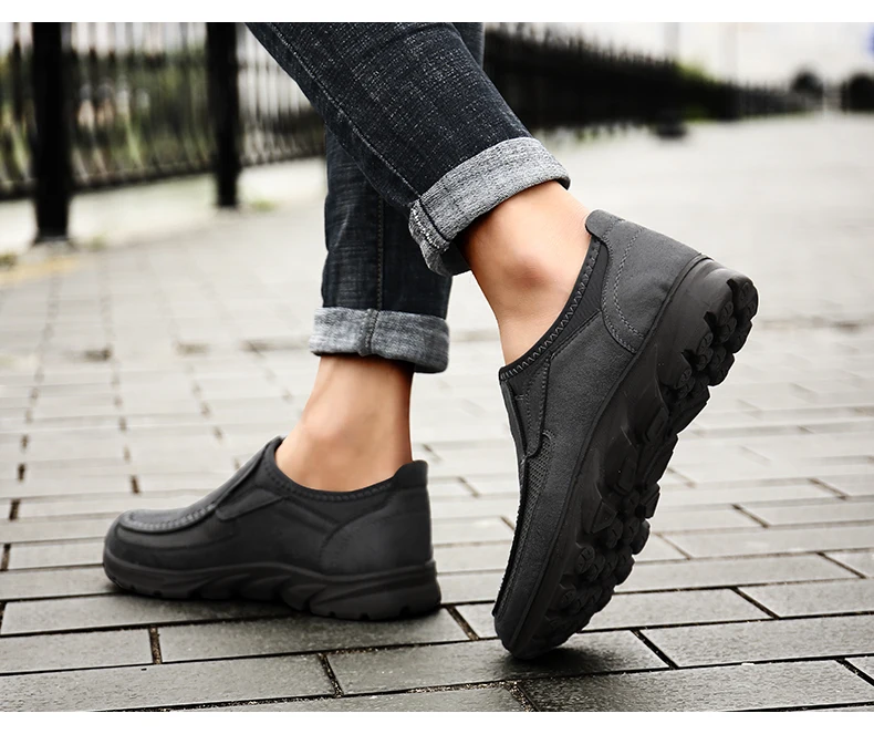 Men Casual Shoes Breathable Loafers Sneakers Fashion Comfortable Flat Handmade Retro Leisure Loafers Shoes Men Shoes