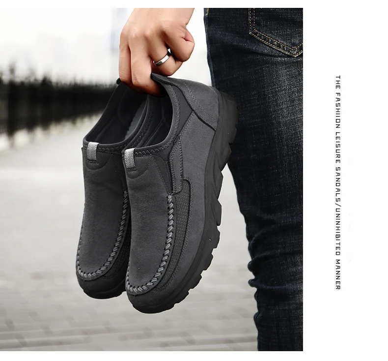 Men Casual Shoes Breathable Loafers Sneakers Fashion Comfortable Flat Handmade Retro Leisure Loafers Shoes Men Shoes