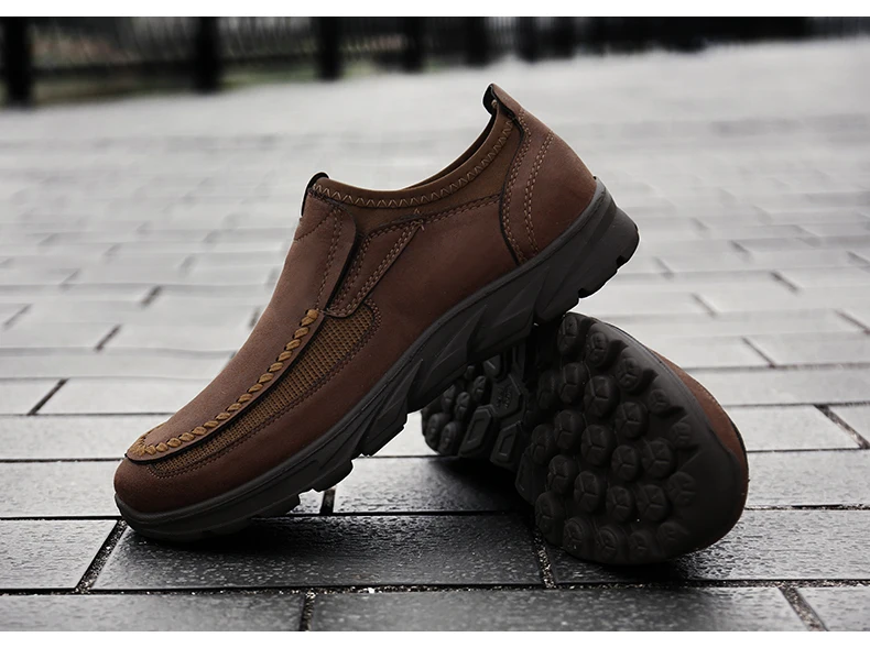 Men Casual Shoes Breathable Loafers Sneakers Fashion Comfortable Flat Handmade Retro Leisure Loafers Shoes Men Shoes
