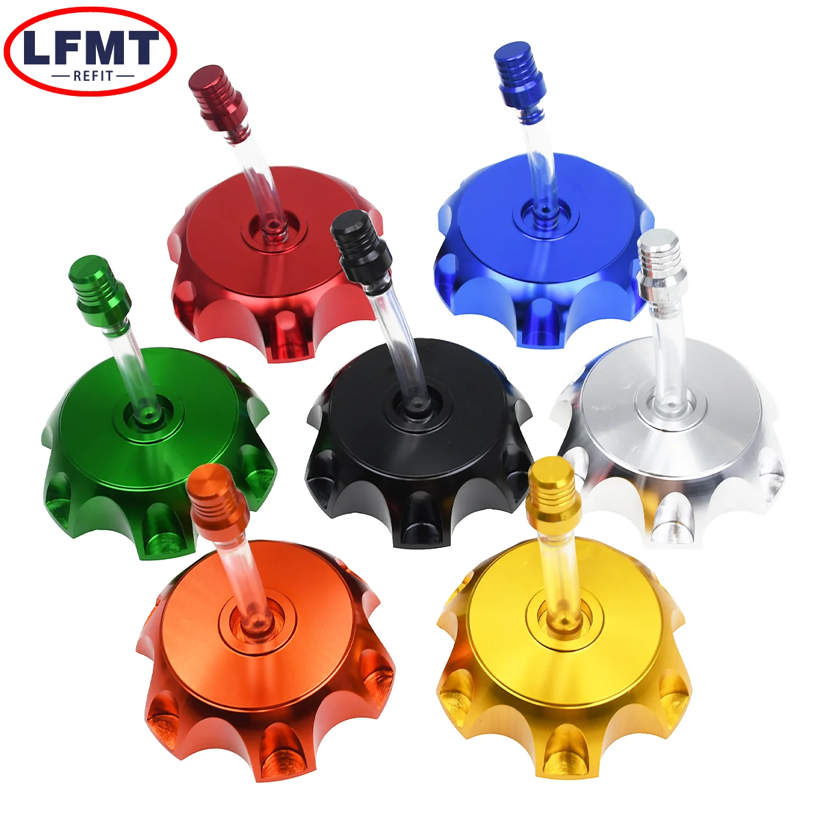 Motorcycle 50mm CNC Aluminum Racing Gas Fuel Tank Cap With Vent Cap For Yamaha Kawasaki Honda KTM Suzuki ATV Dirt Bike