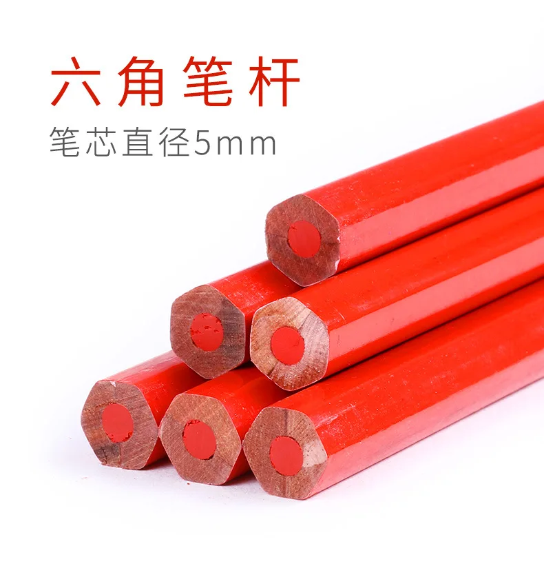 10Pcs Big Pencil,Red&Blue Double-Ended,Medical Science Laboratory Plotting Construction Wood Working Mark Stationery
