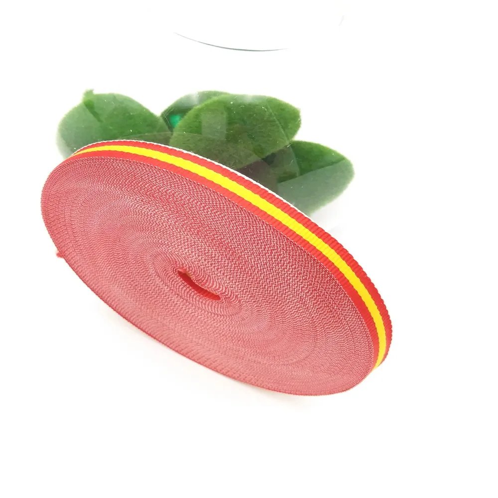 Plaid Ribbon for Craft 10MM Polyester 25 Yard Spain Grosgrain Ribbon Decoration for Butterfly Hair Clip Red Yellow 6 Color