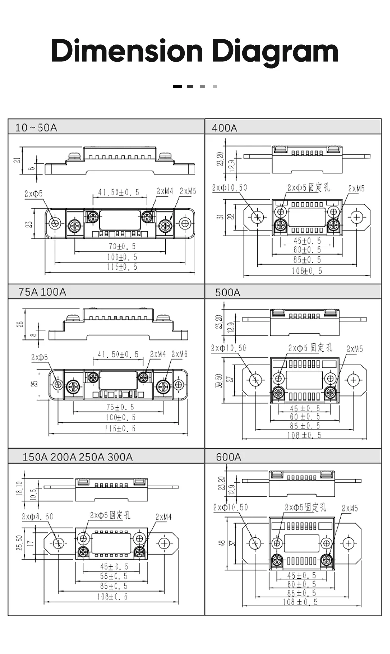 CG FL-2C Shunt 10A 20A 50A 100A 150A 200A 300A 400A 500A 600A 750A 75mV DC Manufacturer With Base Ammeter Current Shunt Resistor