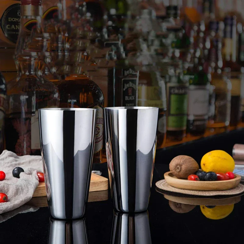 UPORS Boston Shaker Professional Stainless Steel Bartender Wine Cup Cocktail Mixer Martini Cocktail Shaker Bar Set