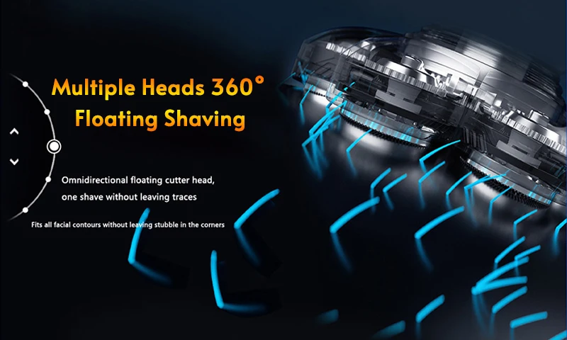 Replacement Electric Shaver Head 3/5/6/7/8/9 Floating Shaving Head Nose Trimmer Hair Clipper Face Cleaning Brush Massage Head