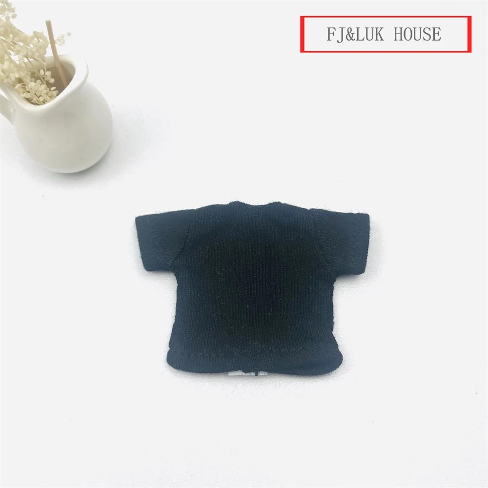 New OB11 Dolls Clothes T-shirt Black/Pink/Red/White/Blue Short Cute T-shirt for ob11,obitsu11,Molly,1/12 BJD Dolls Accessories