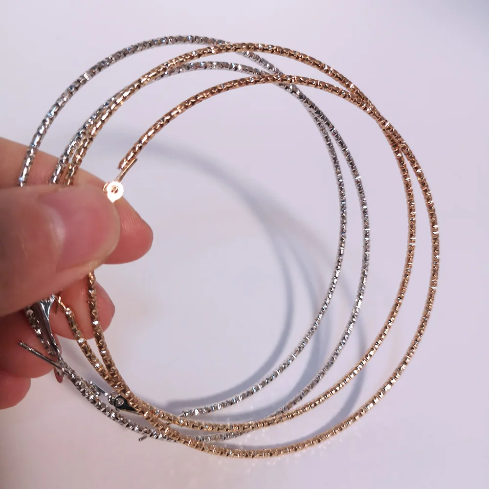 BLIJERY New Fashion Big Hoop Earrings Basketball Brincos Shiny Starry Large Circle Earrings for Women Jewelry Boucles d'oreill